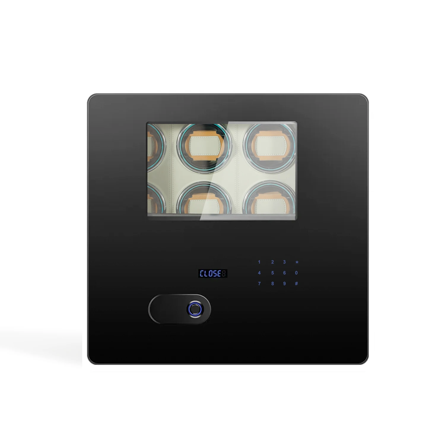 

6-Slot Automatic Watch Winder Safe Multi-Lock Security Box for Home Collection