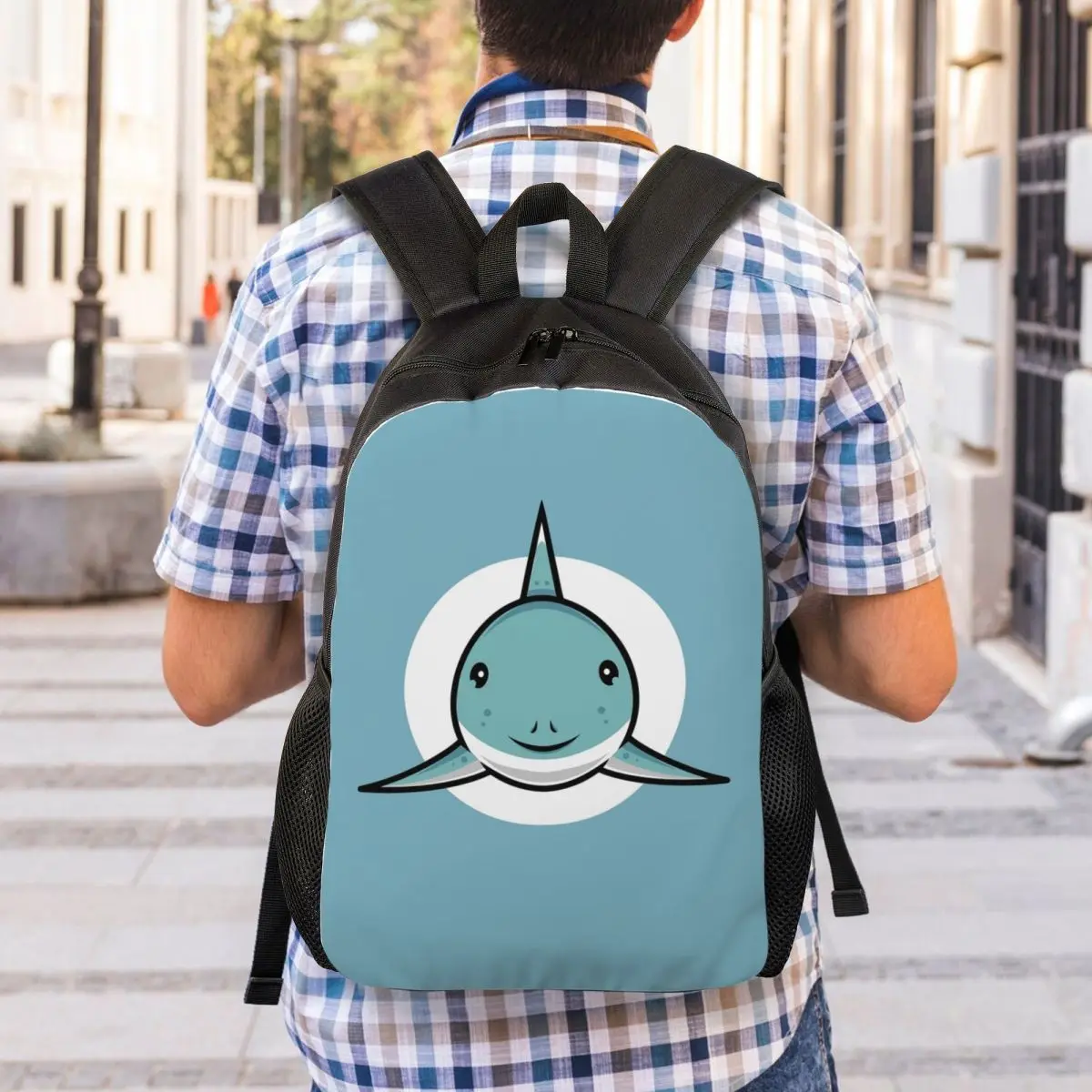 Cute Shark Backpack Student Boys Girls BookBag School Bag Laptop Shoulder Bags