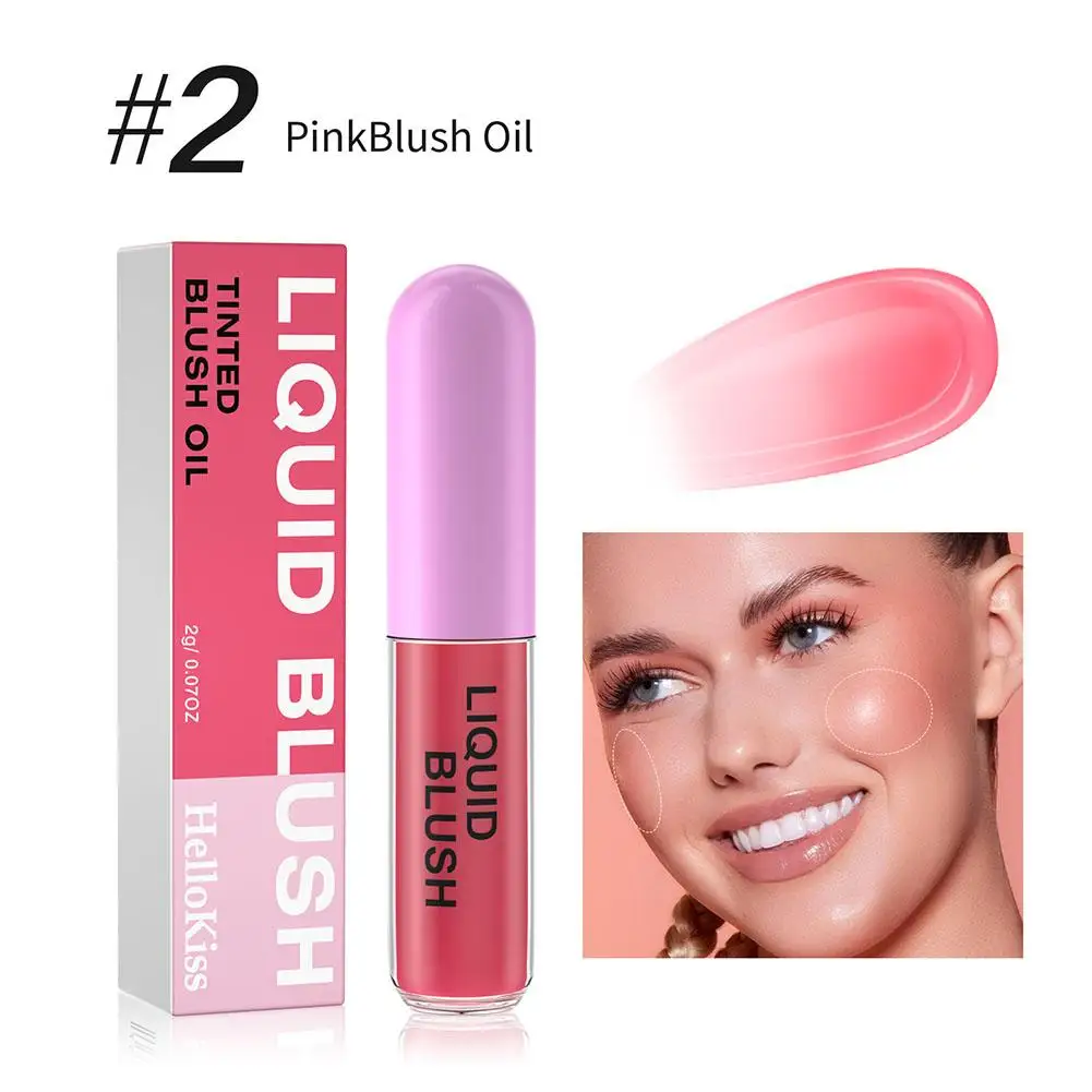 3-kleur veranderende vloeibare blush olietemperatuur gezicht rouge glans wang blijvende make-up blusher waterdicht getinte rouge olie K9S5