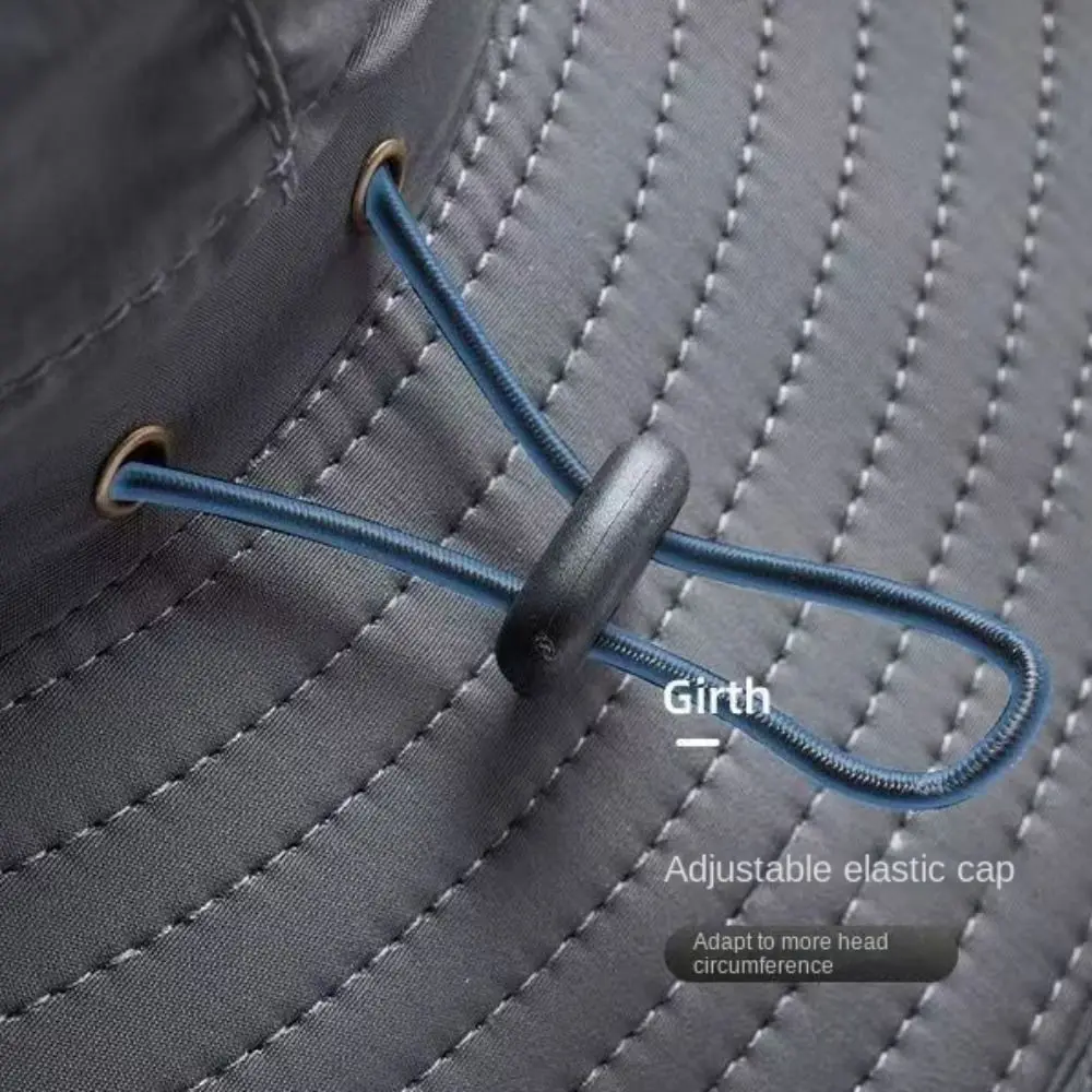 

Sun Protection Cap Wide Brim Men's Bucket Hat Anti-UV Polyester Sun Protection Hat Summer Mesh Women Beach Hat Travel