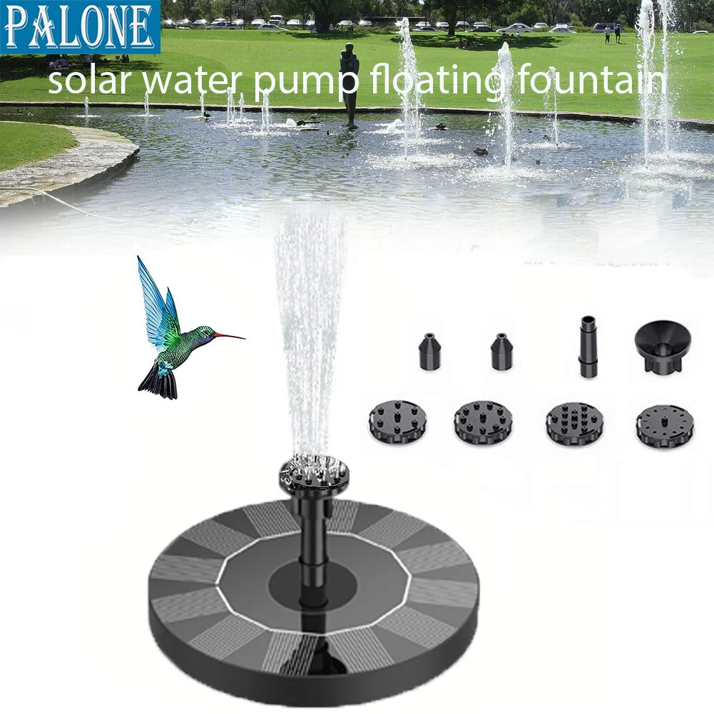 

2.5W circular Solar Fountain Pump garden decoration outdoor bird baths floating fountains for ponds tanks solar water fountain