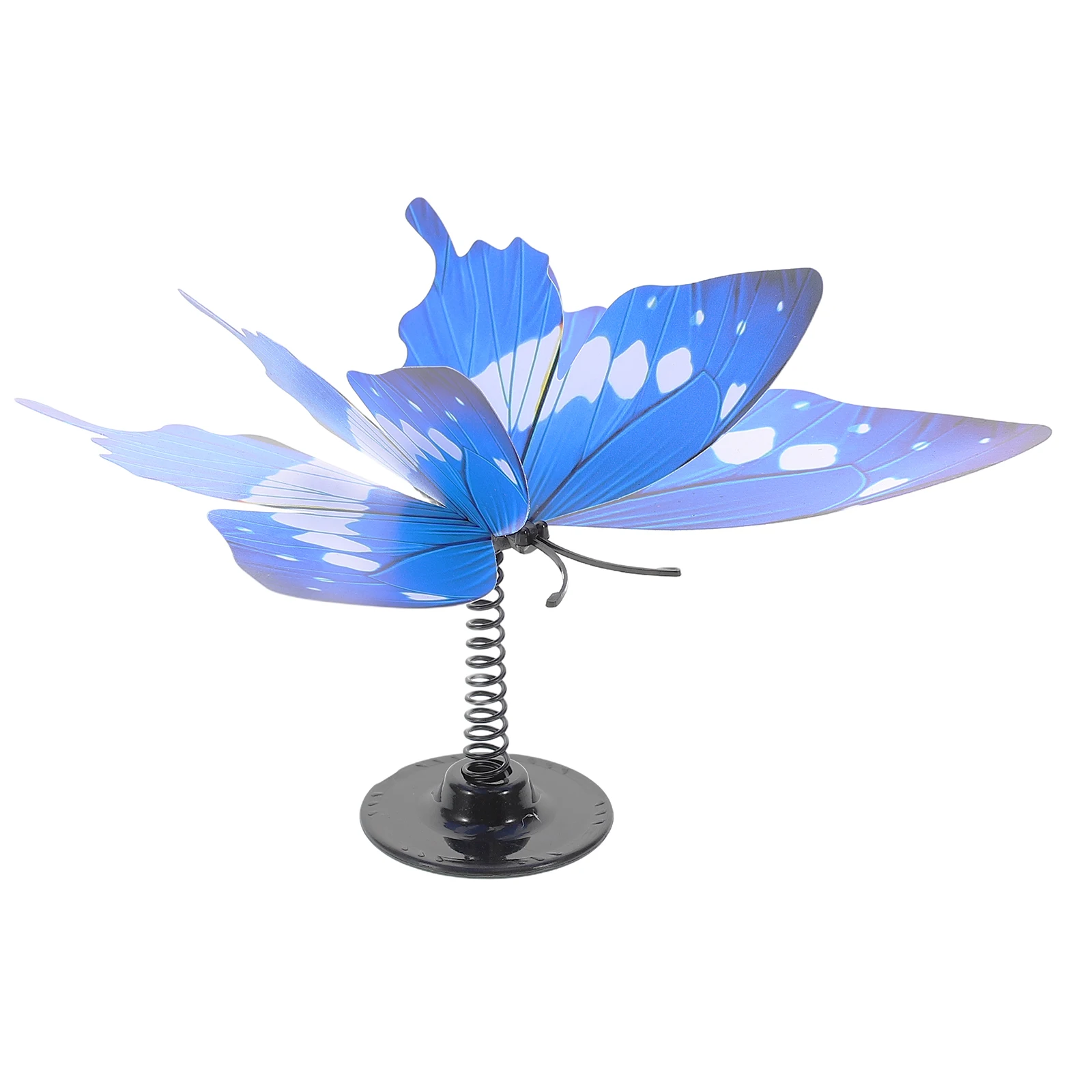 

3D Electric Vehicle Decoration Blue Butterfly Dashboard Ornaments Car Accessories Plastic Design For Scooters Helmets