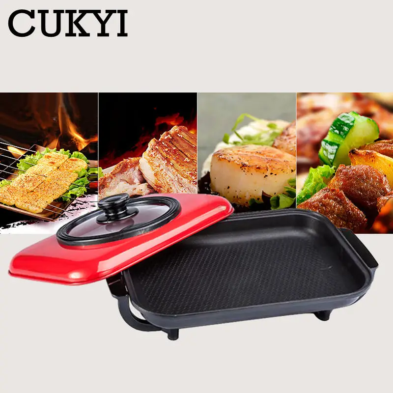 CUKYI barbecue pot household smokeless grill pan Korean multi-function barbecue grilled fish frame commercial non stick oven