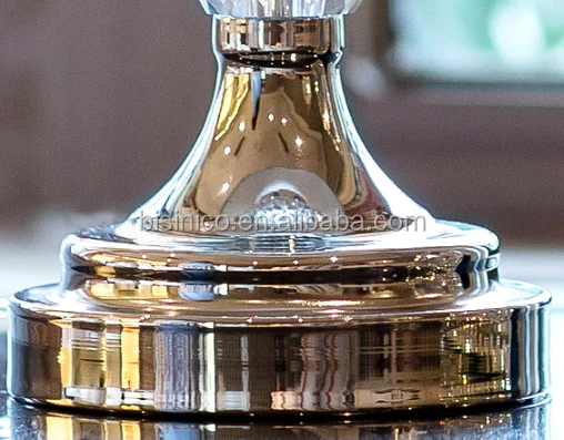 Classic Style Crystal Brass Table Lamp With Lampshade For Living Room