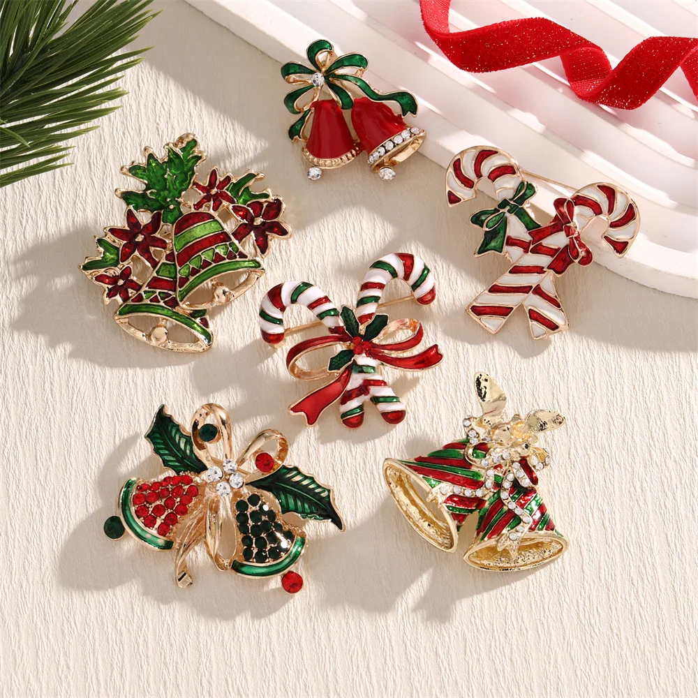 2PC set Christmas brooch atmosphere badge fashion single product creative drip craft small sweet clothing decoration accessories