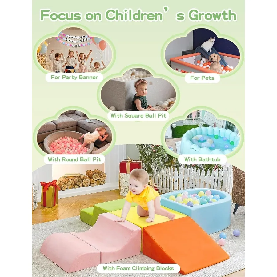 100PCS Palline da pozzo per bambini Macaron Ball Pit Balls Palline giocattolo in plastica a prova di schiacciamento per i più piccoli Palline da gioco Tenda da gioco per bambini