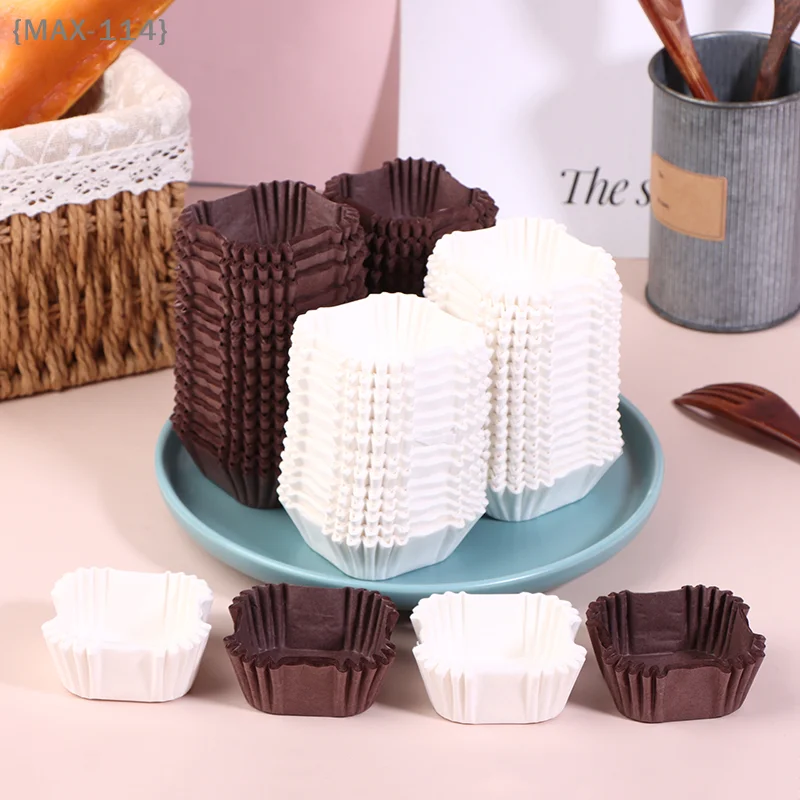 【Ja】Bulk Party Baking Supplies - 1000Pcs Square Paper Liners for Cupcakes & Muffins, Oven Safe for Events & Celebrations