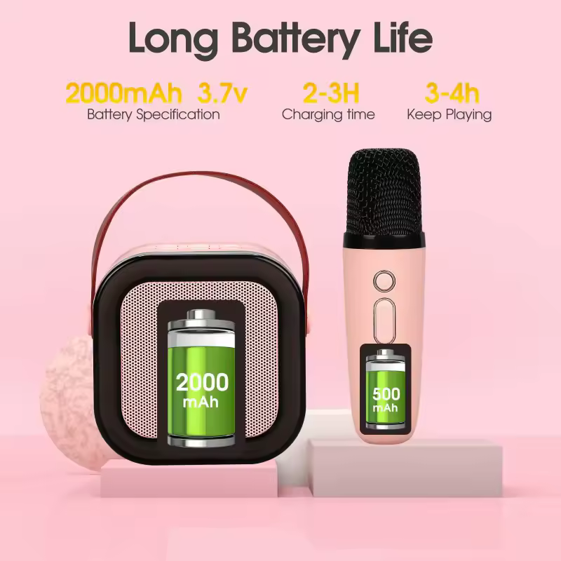 K12 Wireless Bluetooth Speaker with 2 Microphone RGB Portable Music Player Karaoke Machine for  Family Singing Children's Gifts - Image 6