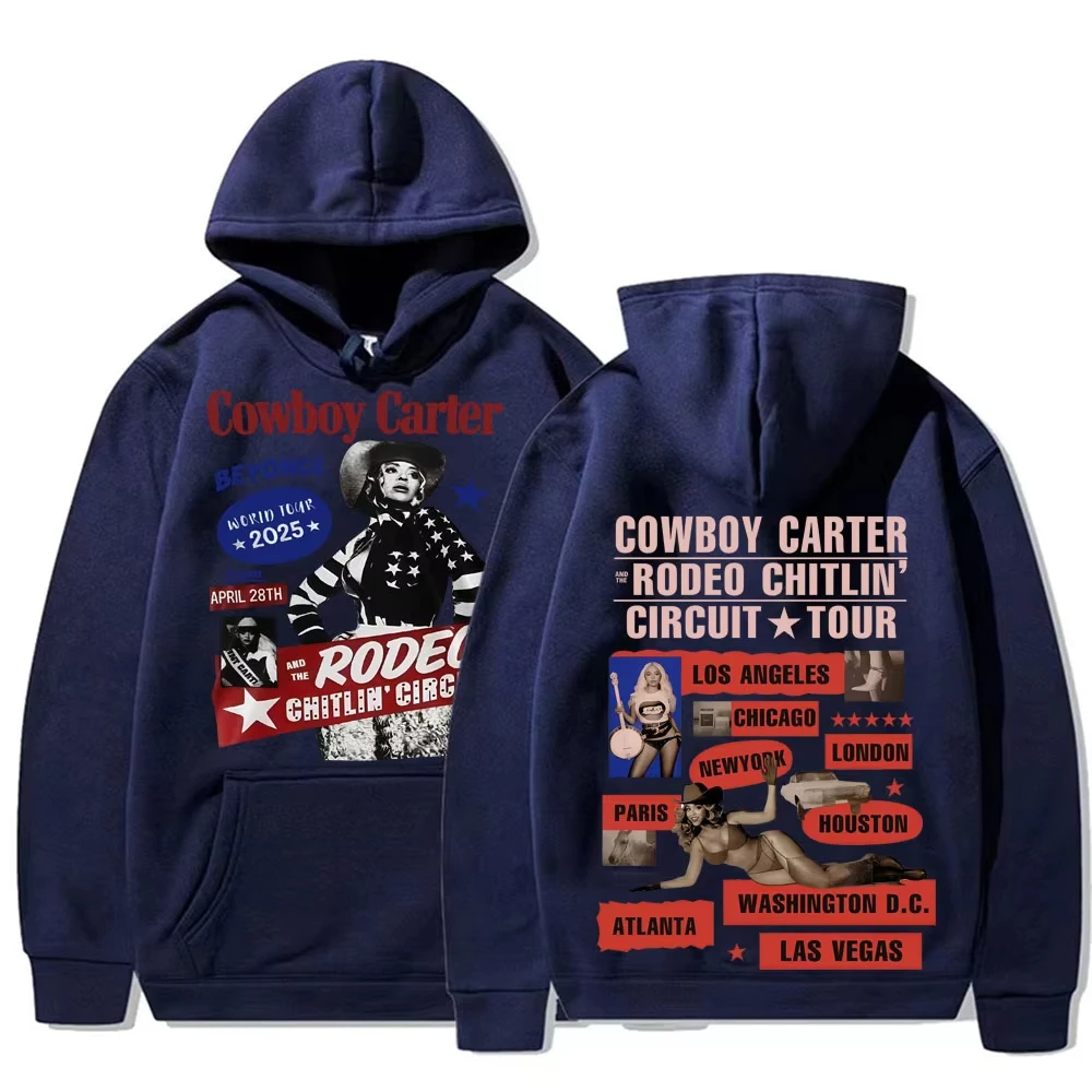 بيونسيه كاوبوي كارتر روديو شتلين جولة الدائرة 2025 البلوفرات هوديس الرجال النساء الموضة الجمالية هوديس بلوزات غير رسمية #4