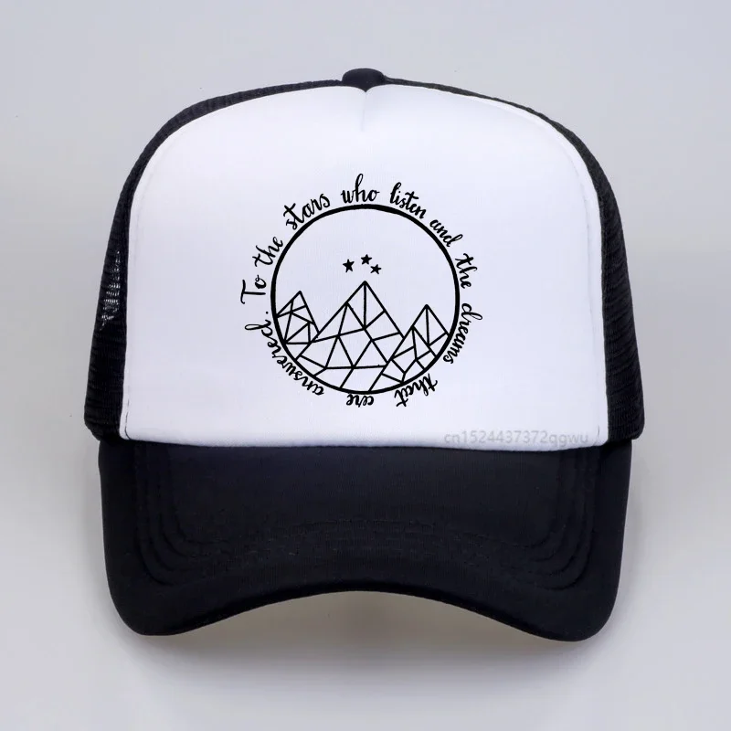 ACOTAR To The Stars Who Listen caps for men Sarah J.Maas ACOMAF baseball cap summer Breathable Mesh trucker caps gorras