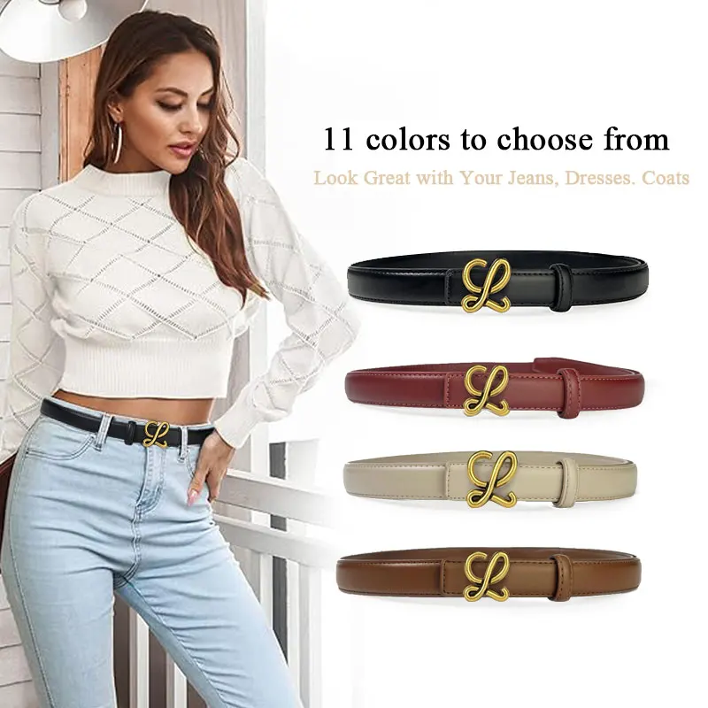 2025 حزام جلدي نسائي دنيم متعدد الوظائف بأسلوب شخصي زخرفي حزام خصر من سبيكة حزام رفيع للنساء