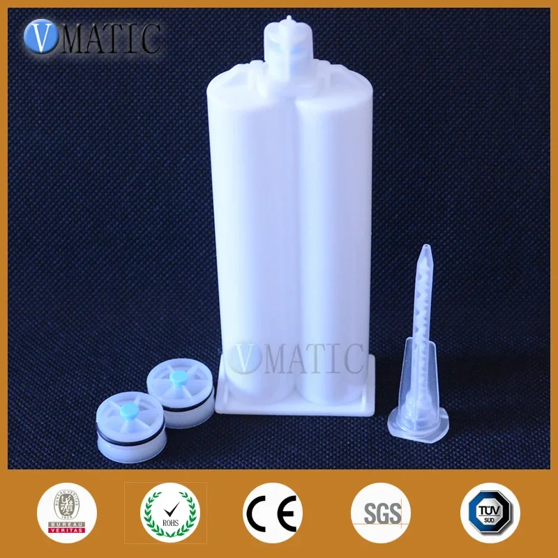1:1 Two Component Mixing Cartridge with Static Mixer, for 50ml/cc Dispensing Gun | Even Mixing, Anti-Clog | Free Shipping