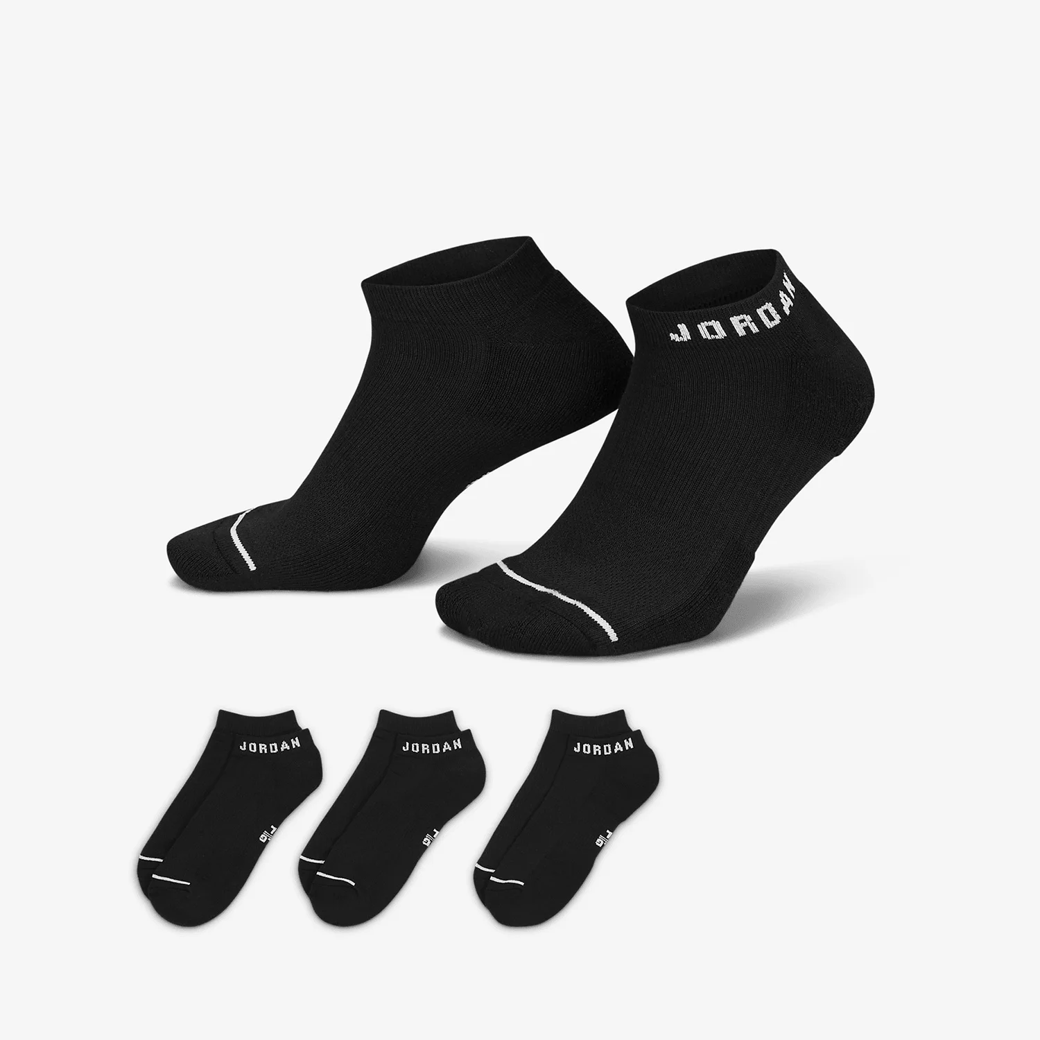 Nike Authentic Jordan Everyday Men's and Women's Triple Pair Sports Socks DX9656-010 view 3