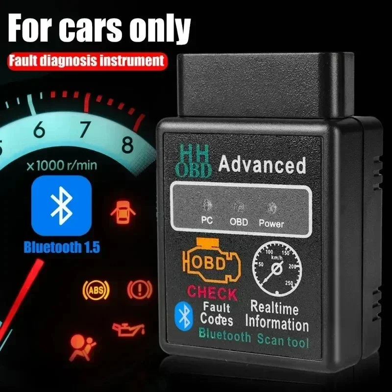 Bluetooth V1.5 Mini Elm327 OBD2 Scanner Android Apple Universal OBD Car Diagnostic Tool Code Reader Car Engine Tester