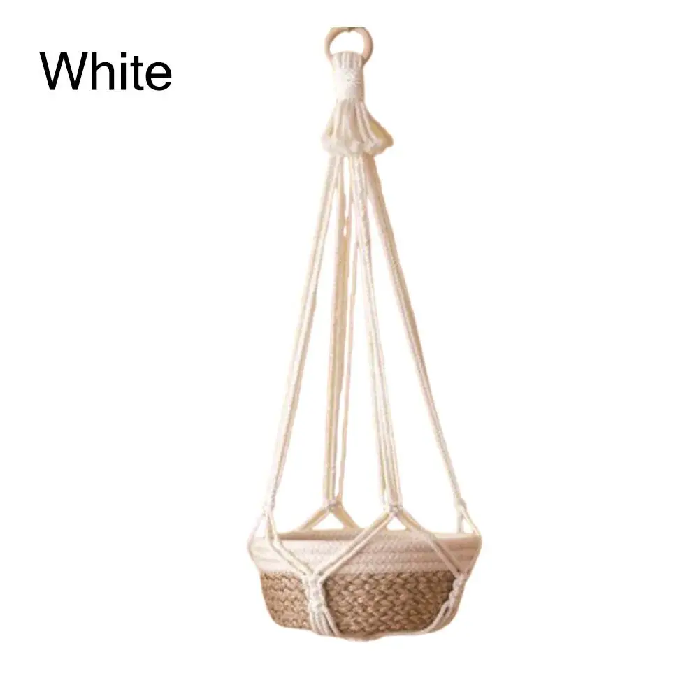 for Indoor Living Room Balcony Macrame Plant Hangers Handmade Garden Plant Pot Holder Decor Cotton Rope Hanging Planter