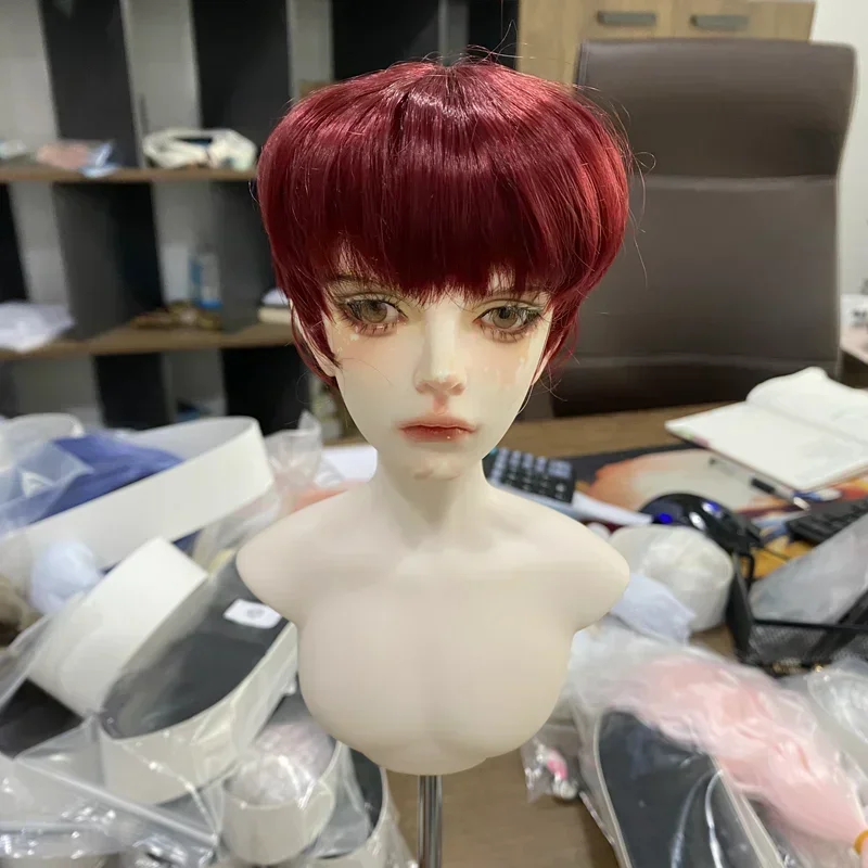 

Парик для мужской куклы 1/3 1/4 1/6 Bjd Sd, мягкие шелковые короткие волосы, «сделай сам», игрушки для девочек, наряд, игровой домик, подарок, кукла, аксессуары, без куклы