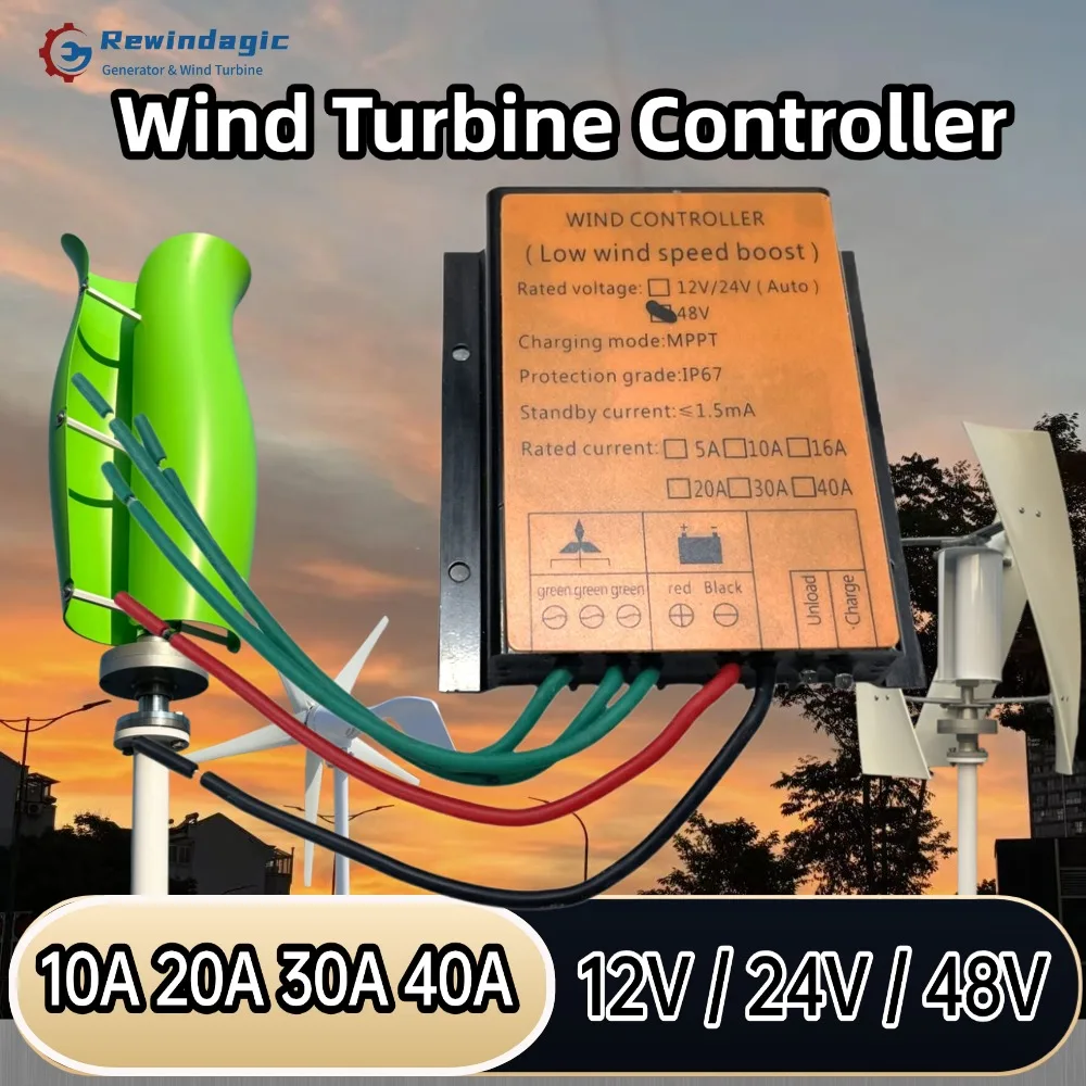 3000W 5KW 8KW 12V24V 48V MPPT Windladeregler 3-Phasen-Wechselstromgenerator Windturbinengenerator Solarpanel für Lithium-Blei-Säure-Batterien
