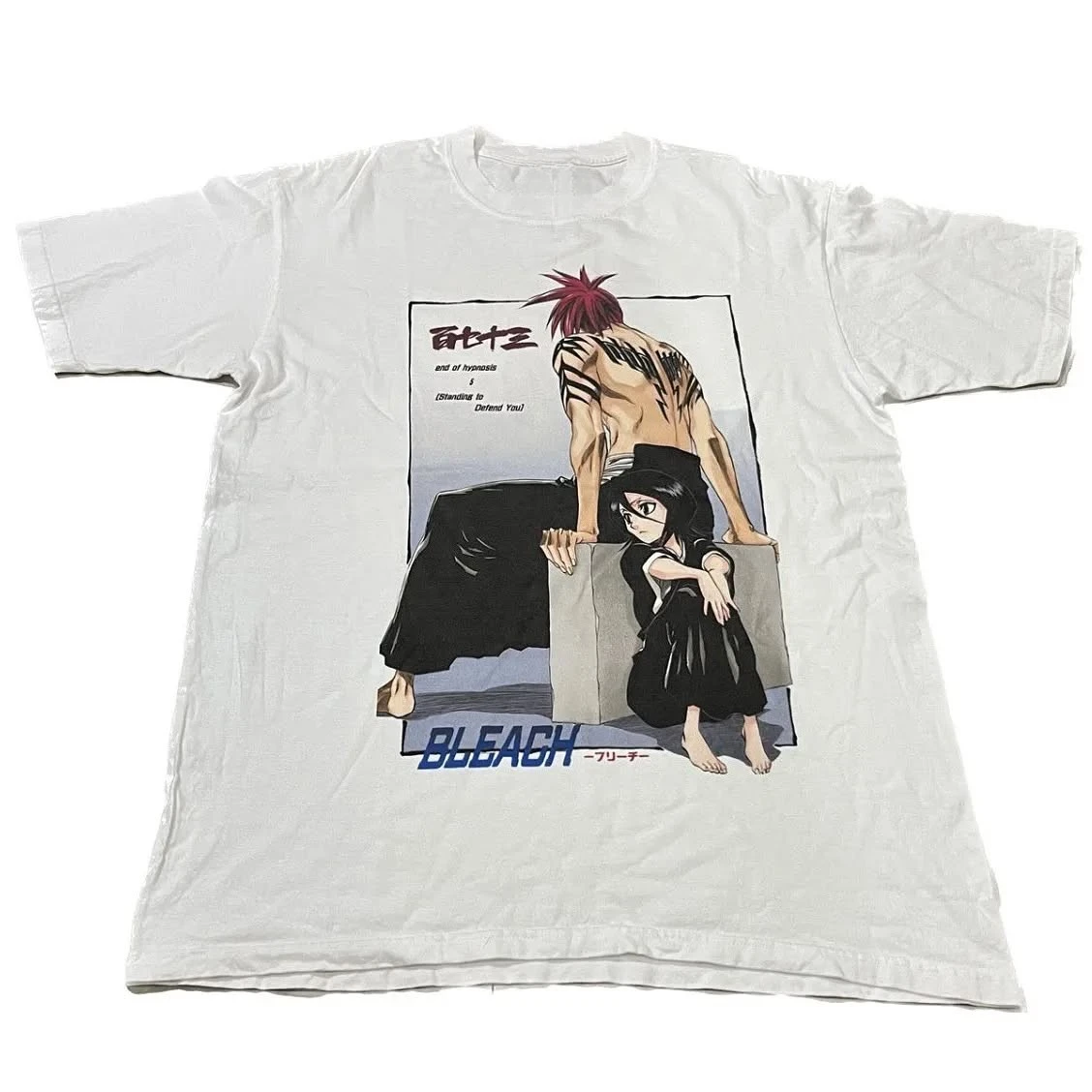 Rare 2026 Bleach Thousand Year Blood War Ichigo Kurosaki Big BLEACH Letter Japanese Kanji Vintage Anime Graphic T-Shirt Y2K Tee