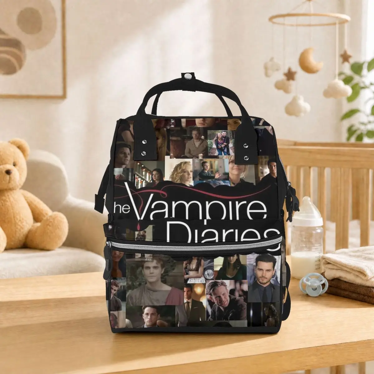 The Vampire Diaries Damon Salvatore Student Backpack School Bag Hiking Travel Daypack for Men Women Bookbag Shoulder Bags