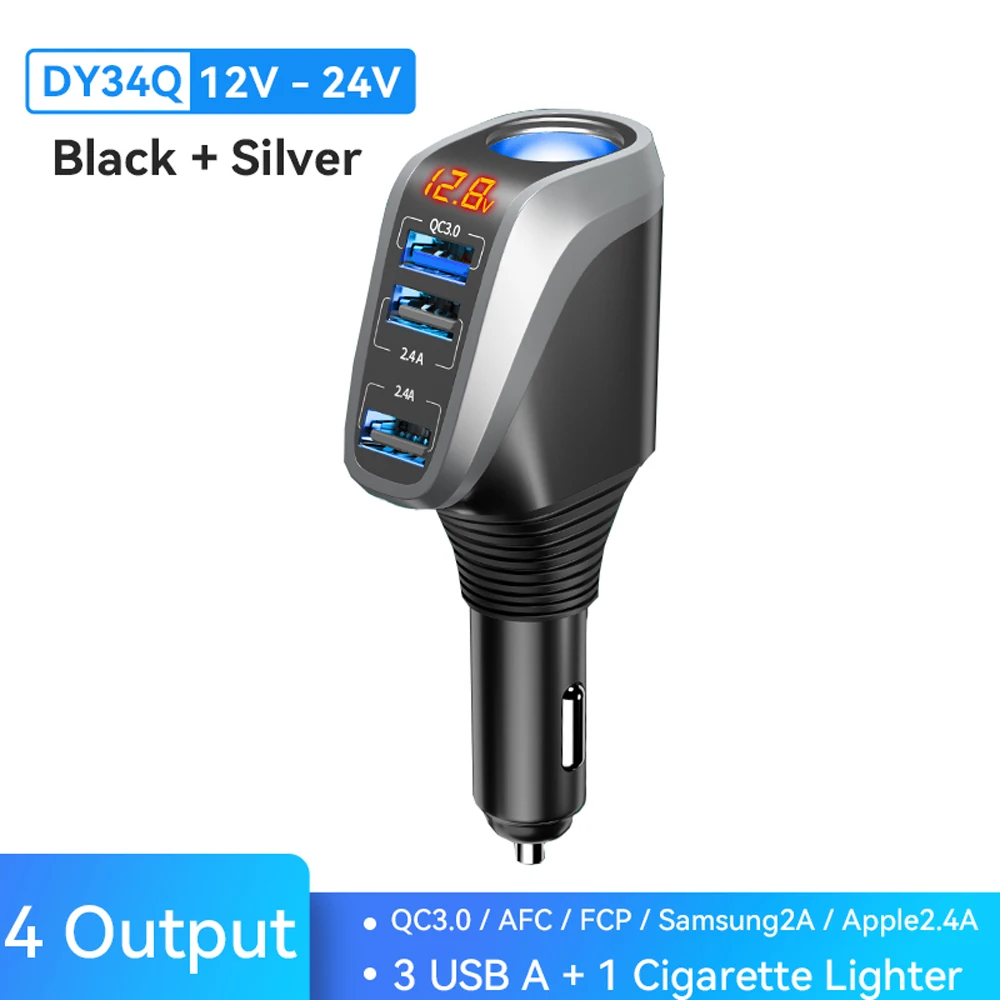 100w USB-Auto ladegerät Schnell ladung qc3.0 qc3.0 pd 3,0 scp 4 in 1 Auto supers chn elles Laden für iPhone 12 13 Xiaomi Huawei Samsung