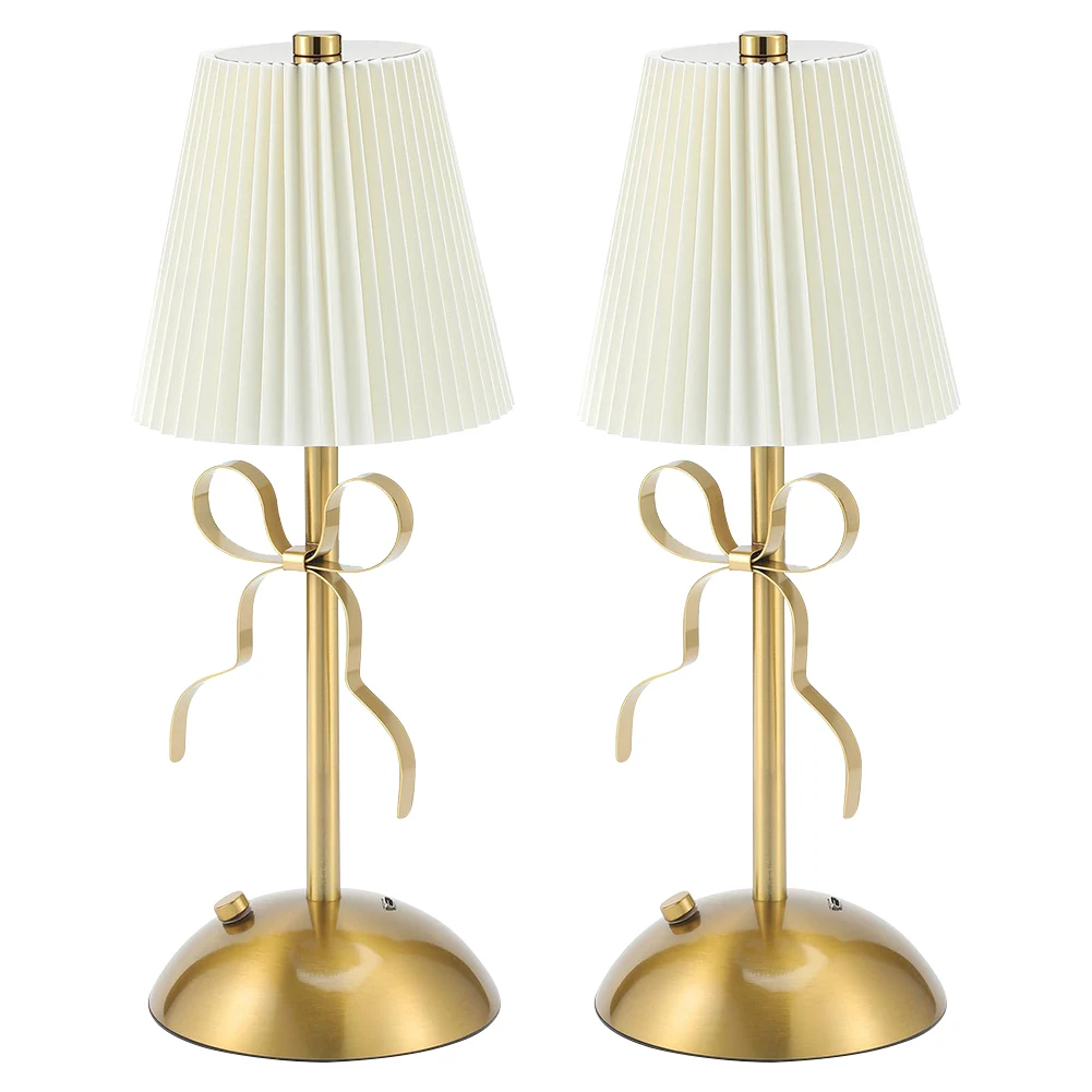 

Плиссированные светильники-шторки с основанием, 3 цвета, с регулировкой яркости, атмосферная подсветка, тканевый плафон, настольная лампа для гостиной