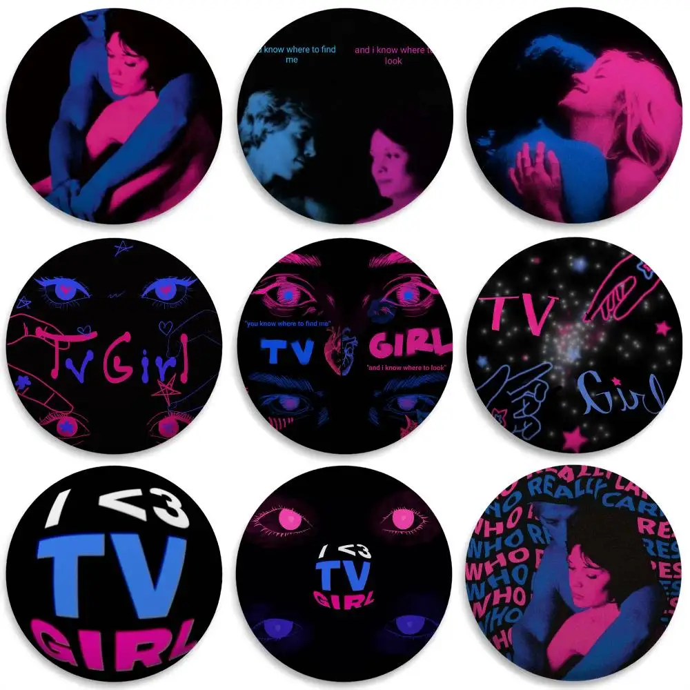 

Tv G-Girl Who Really C-Care Badges Round Exquisite Badge Brooches Creative Pins For Clothes Hat Backpack Gift Accessories