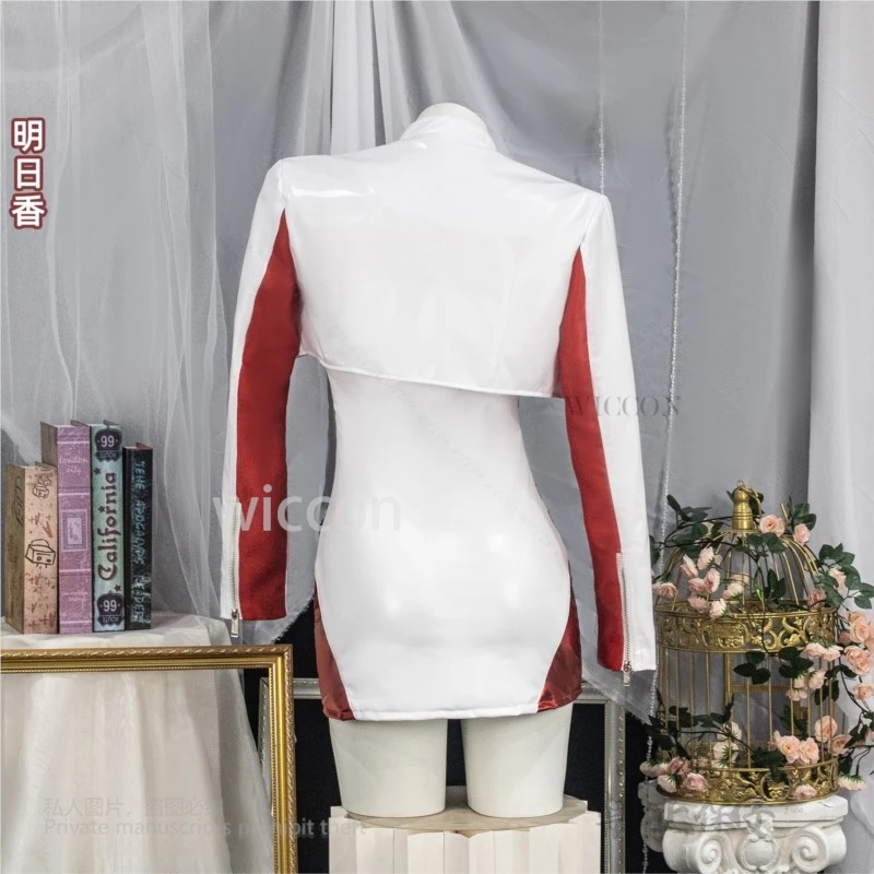 أنيمي Asuka تأثيري Ayanami ري زي جلدية بارد شعر مستعار مجموعة كاملة دراجة نارية زي 3 قطعة دعوى النساء هالوين مخصصة