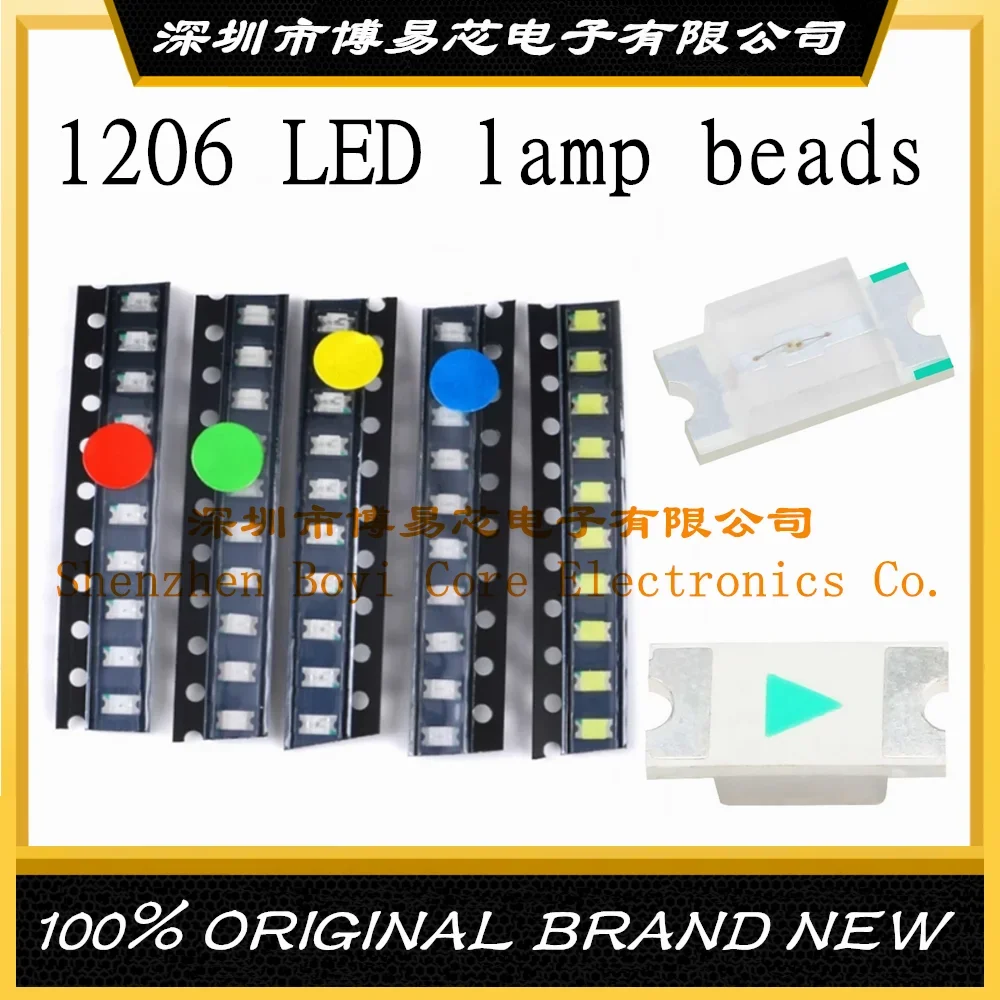 

1206 SMD LED High Bright Light Emitting Red Yellow Blue Emerald Green Warm White Ice Blue Purple Orange Pink Lamp Beads