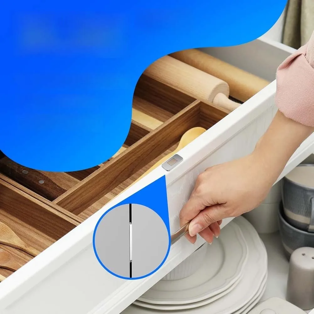 Magnetic For Cabinet Latch 4 Pairs Stainless Steel Strong Magnet for Wardrobe Closet For Cabinet and RV Door Security