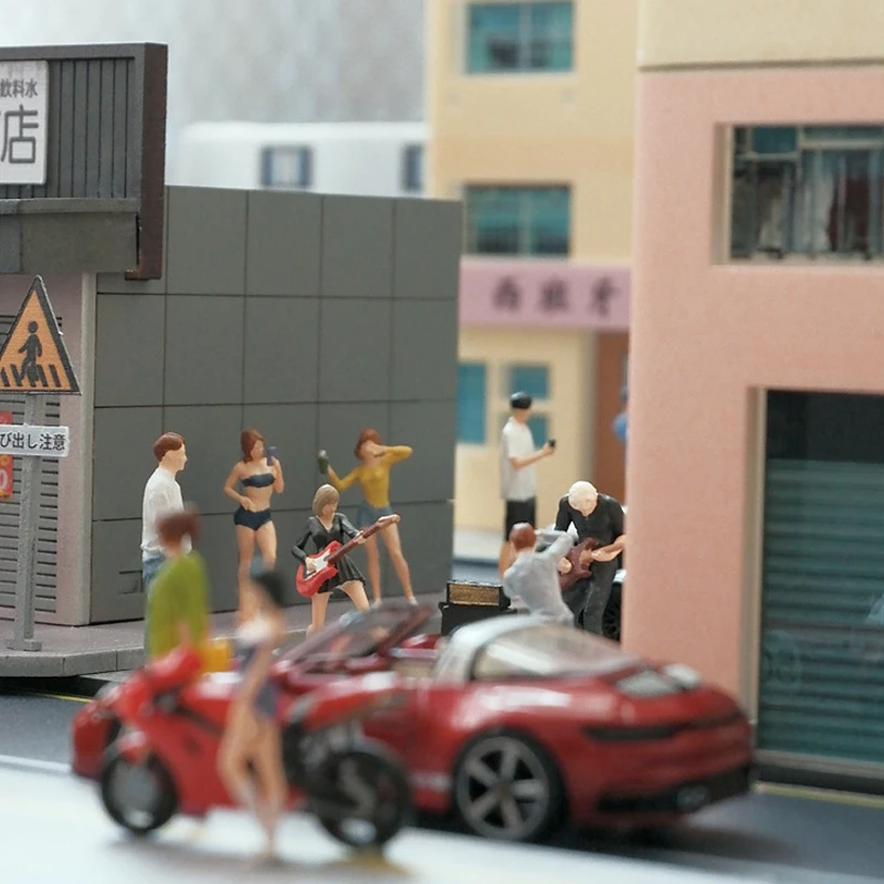 Resin Diorama 1:64 Scale Miniature Figures Miniatura  Garage Scenes Minifigures Model Kit DIY Craft Toys Anime Figure  Collectib