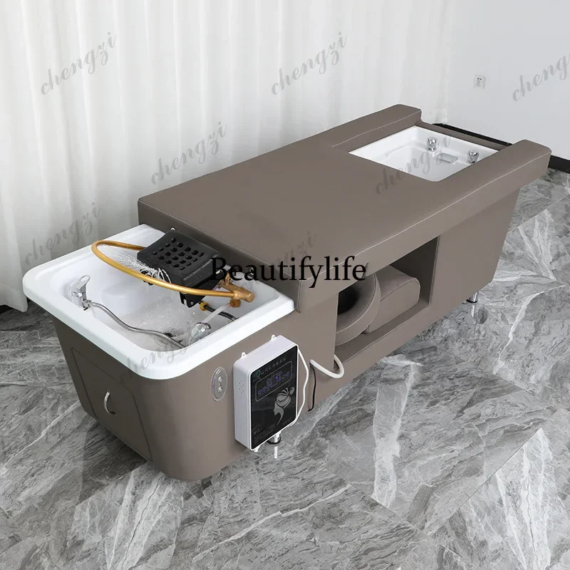 

Z138 Hair Salon Sink Shampoo Chair Massage Lounge Equipment Ear icking Shampoo Chair Comfort U Leather Furniture