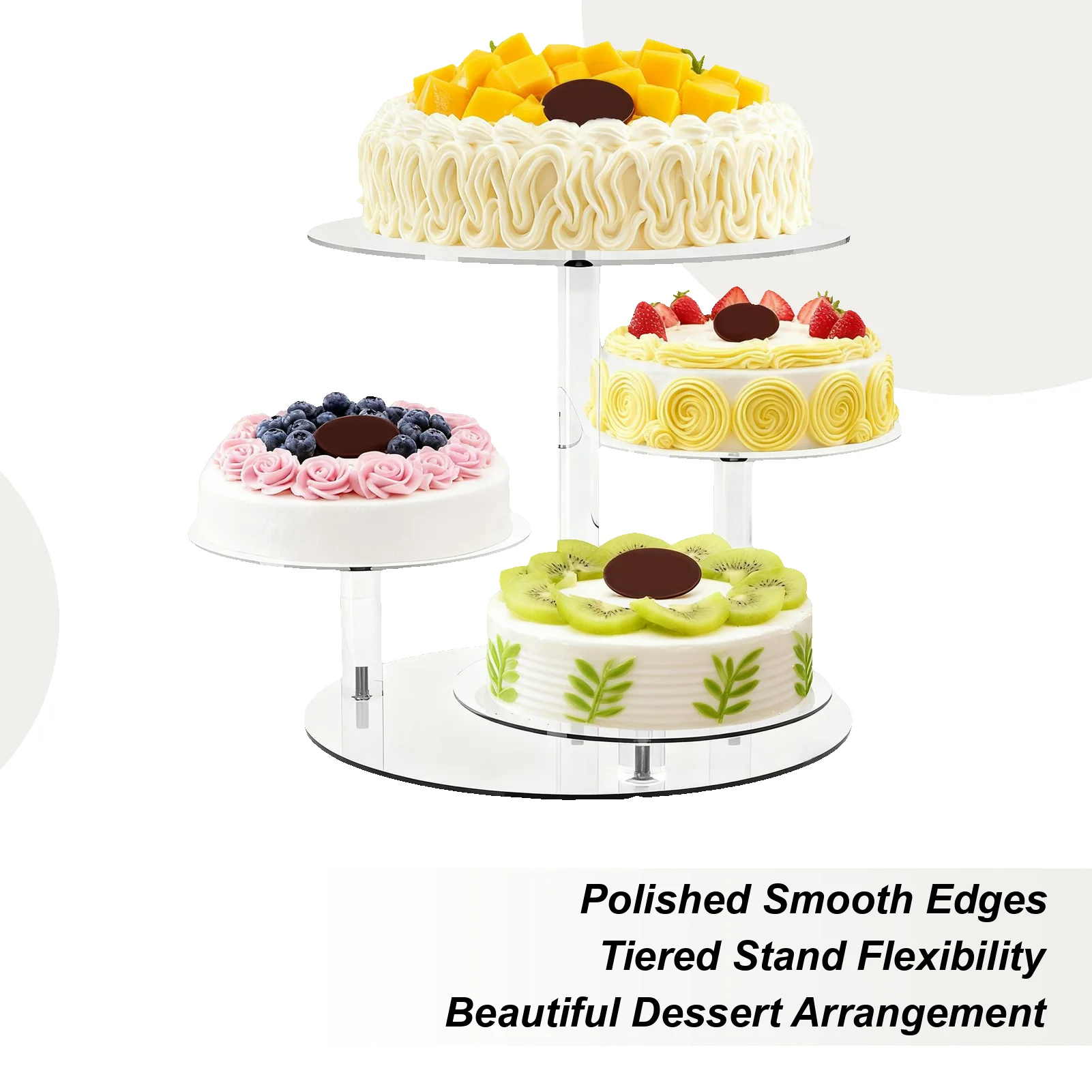 Cup Cake Tower Stand Clear Acrylic Serving Holder Cup Cake Stand Dessert Display For Cookie Snack Food Pastry Candy Wedding