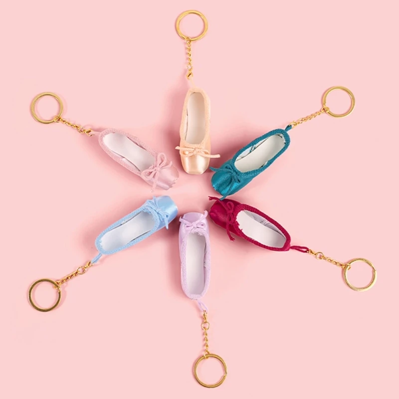 Ballet Inspired Keys Chain Pointe Shoes Pendant Keychain Alloy Material Keyrings for Dance Drop Shipping