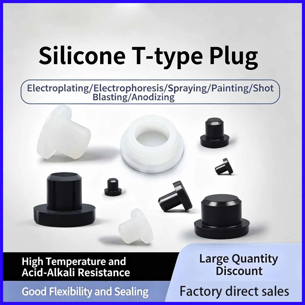 200PCS 2.7mm-7mm Thread Silicone Rubber Plug Stopper High Temperature Resistant Reusable Hole Seal Cover Blanking End Cap