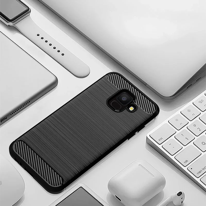 Case For Samsung Galaxy A6 2018 Case Silicone TPU Bumper Shockproof Carbon Cover for Samsung Galaxy A6 2018 A6000 A600F Case