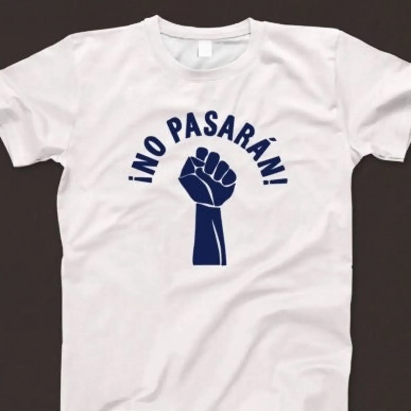 No Pasarán T Shirt EE165 Retro White  vintage Washed Casual fashion Breathable homme Versatile graphic Stylish Comfortable