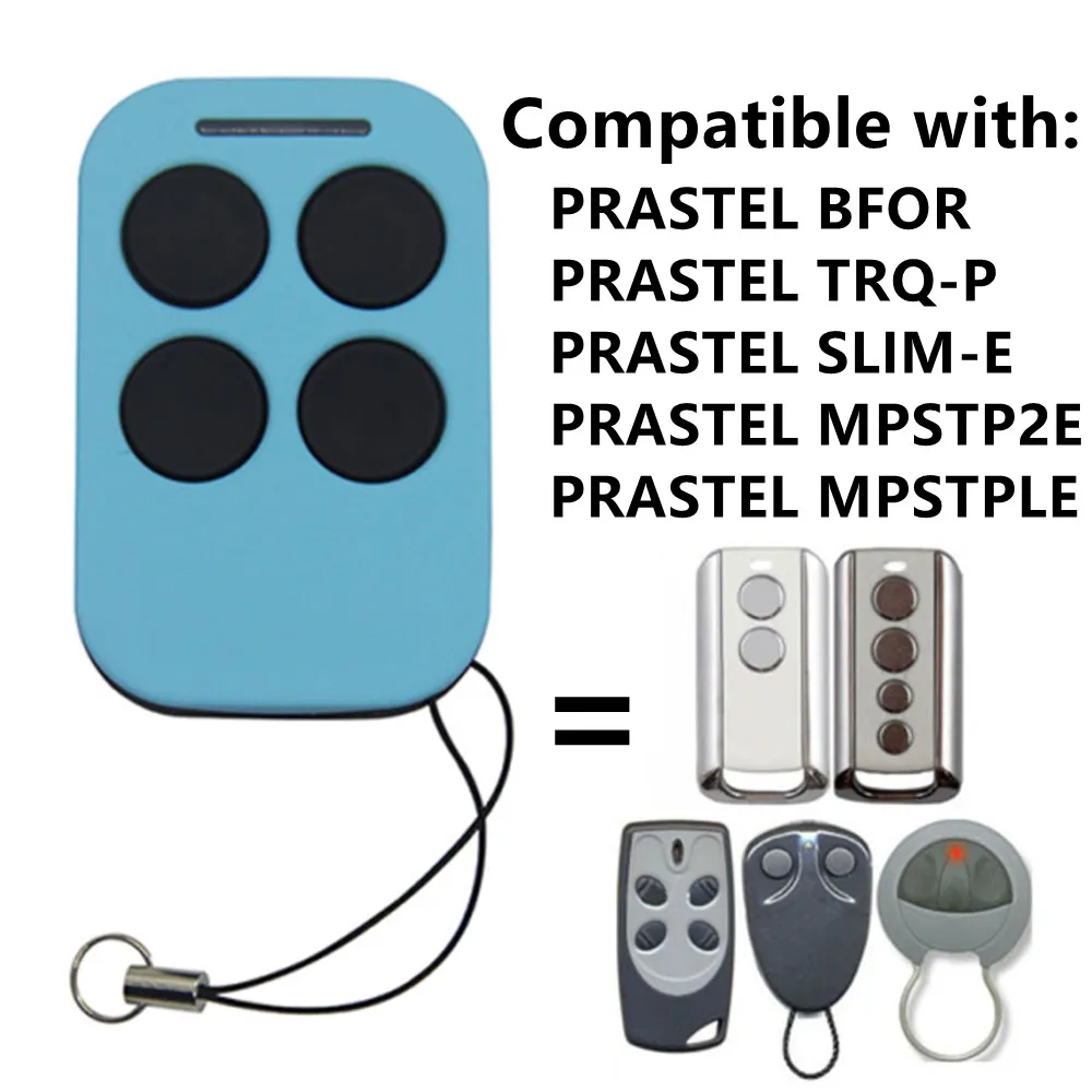 PRASTEL Garage Remote Control Compatible TC4E MPSTP2E Gate Door Opener 433.92MHz Rolling Code Transmitter