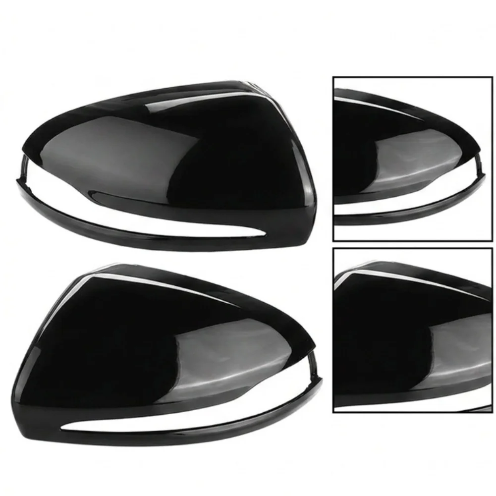 LHD Mirror Cover Gloss Black Side Cap Protection From Debris Sleek Design Compatibility With W205 For Left Hand Drive