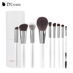 DUcare Makeup Brush Set 9pcs Foundation Blending Powder Blush Concealers Eyeshadows Brushes Must Have Beginner Use With Holder