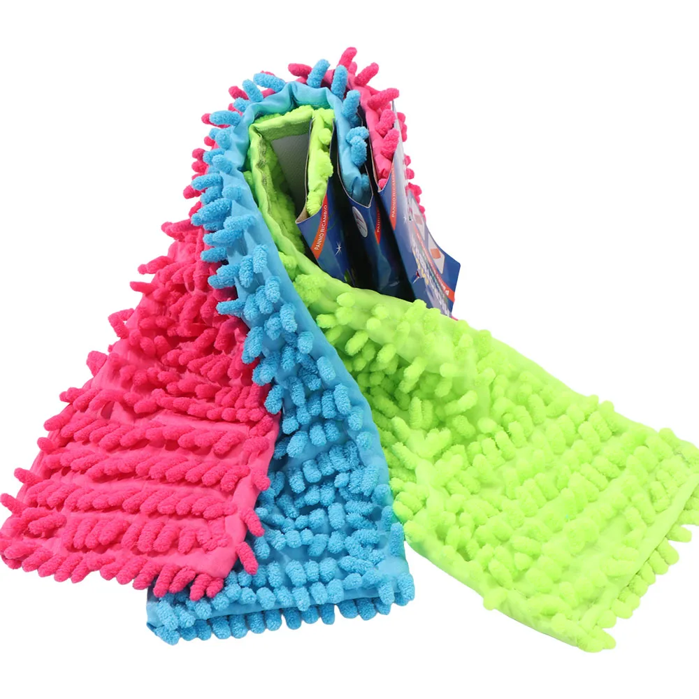 Coral Flat Mop Water Absorption Household Microfiber Dust Cleaning Pad Floor Cleaner Mop Head Cloth