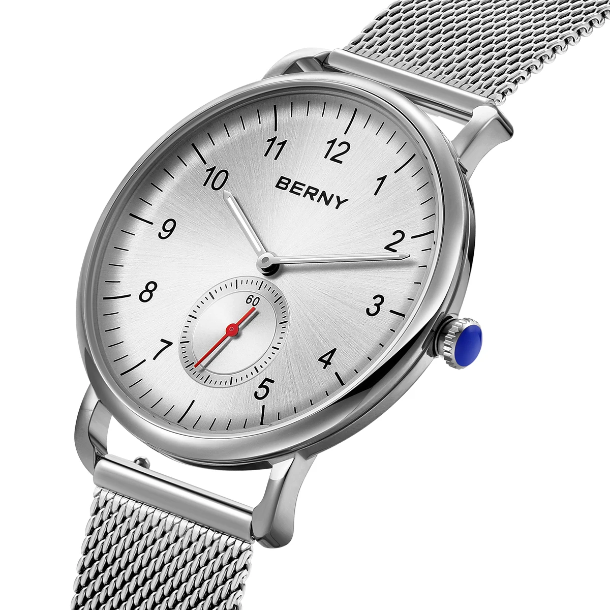 BERNY Men Watch Quartz Wristwatch for Men Simple Casual Men's Fashion Watch