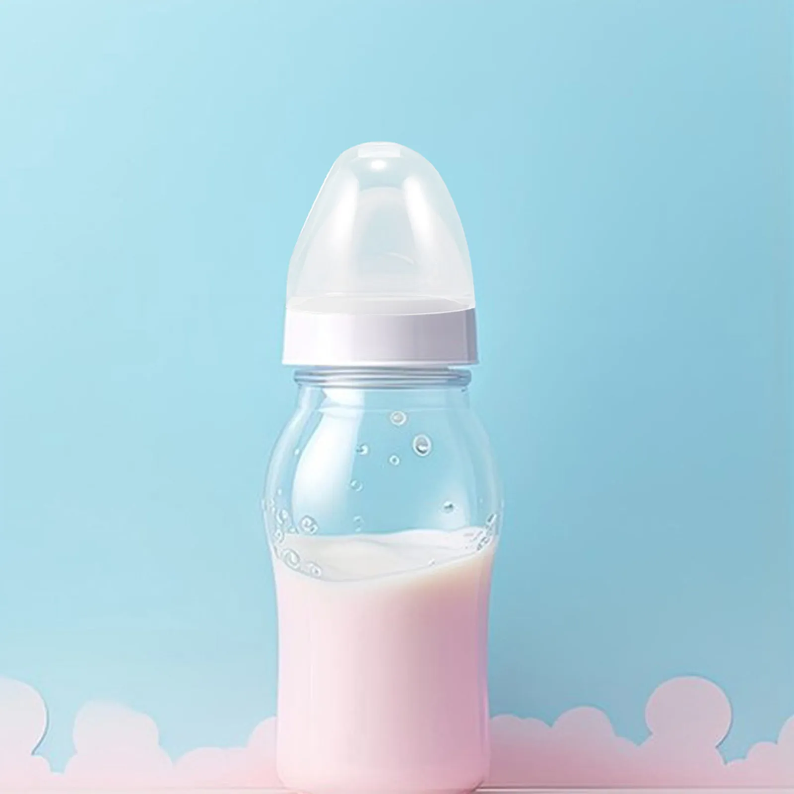 

4 Pcs Baby Accessories Durable Plastic Caps Wide Neck Feeding Bottle Dome Lid Reusable Bottle Cap Replacement Hygienic Design