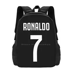 Ronaldo 7 3D Print Design Backpack Student Bag Portugal Football Soccer