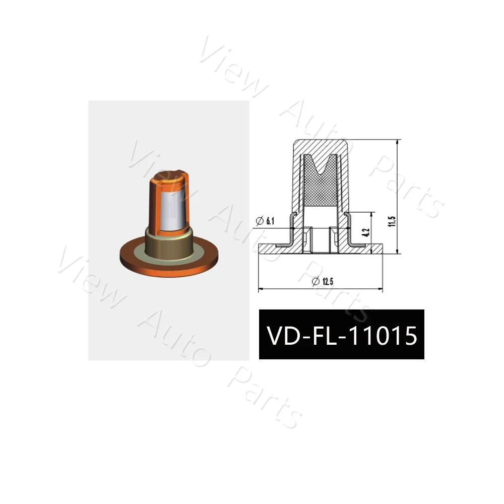

200 шт. топливная форсунка микрофильтр верхняя подача mpi автозапчасти Размер 12,5*4,2*11,5 мм VD-FL-11015
