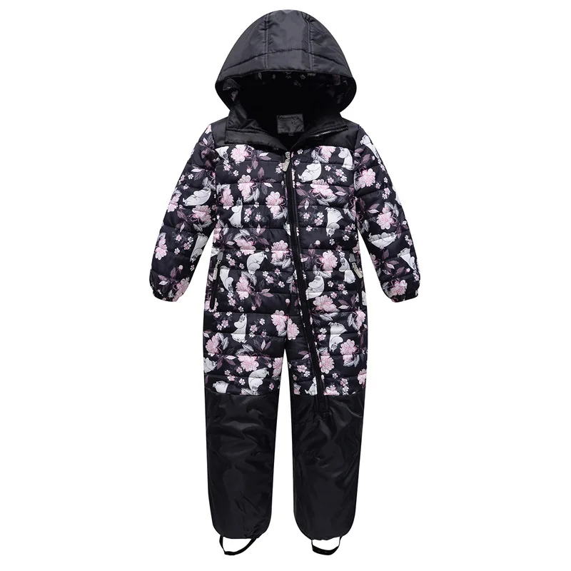 Children One-Piece Ski Suit Kids Skiing Set Jumpsuit Overalls Boy Waterproof Thickening Warm Slip Winter Snowboard Clothing