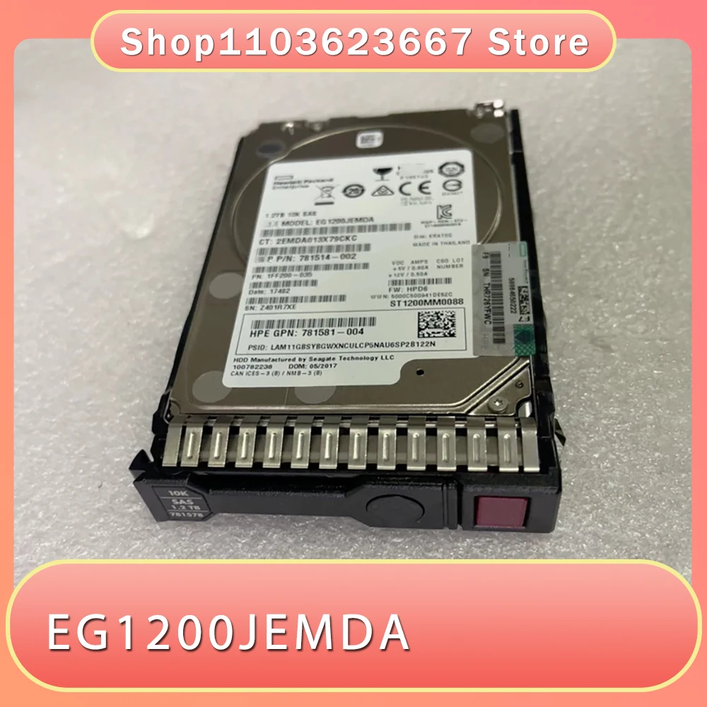 For HP 781518-B21 781578-001 1.2T 12G G9 Server Disassembly Disk EG1200JEMDA