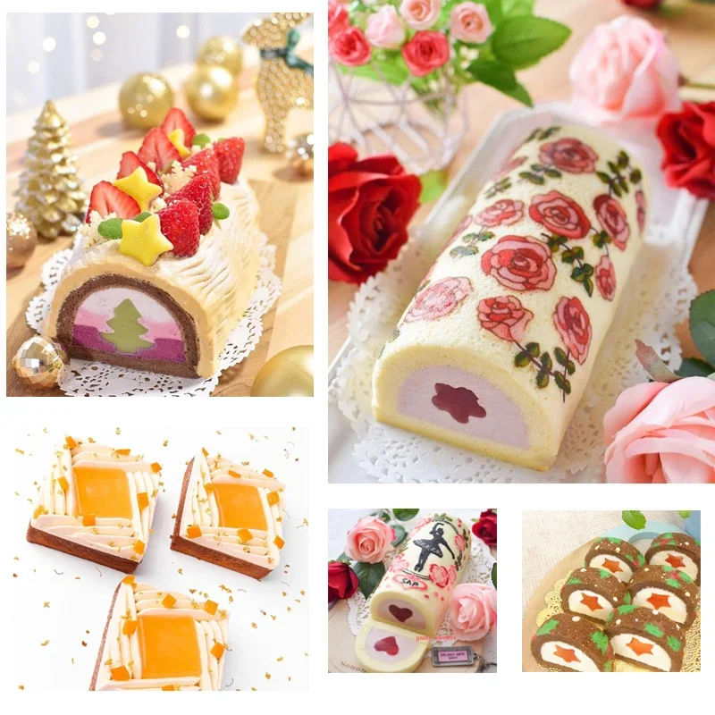 New Sandwich Love Silicone Cake Mold DIY Christmas Tree Mooncake Cake Roll Sandwich Layer Cake Mold Kitchen Accessories