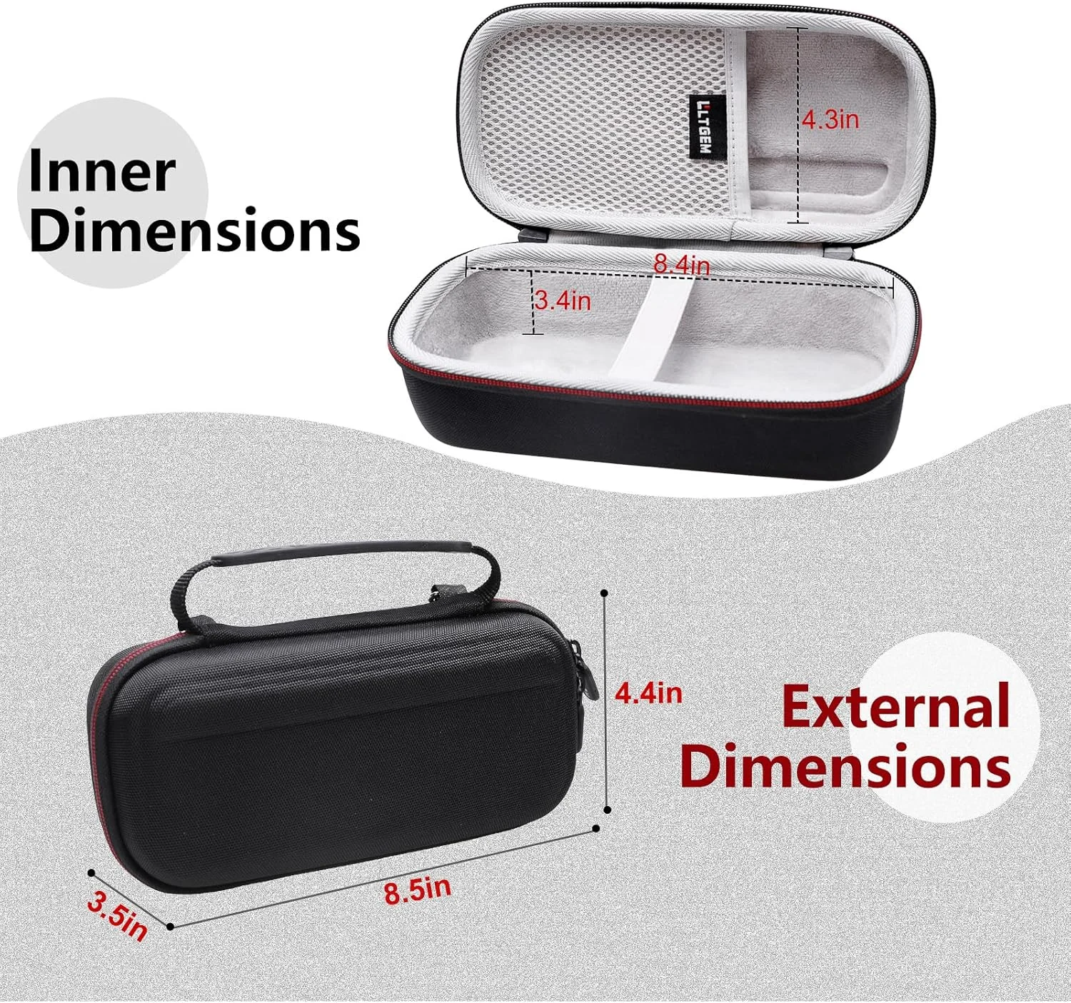 Obrázek 5: LTGEM pouzdro pro bose soundlink flex speaker/flex reproduktor 2nd gen - natvrdo úložný cestovní ochranný nesoucí brašna, šedá