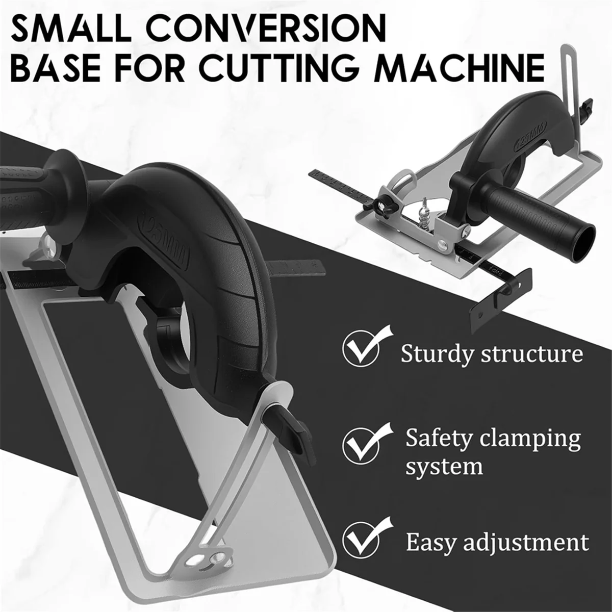 A002 Angle Grinder Stand, 45° Adjustable Angle Grinder Holder Accessories Cover, 0-40mm Cutting Depth, Cutting Bracket