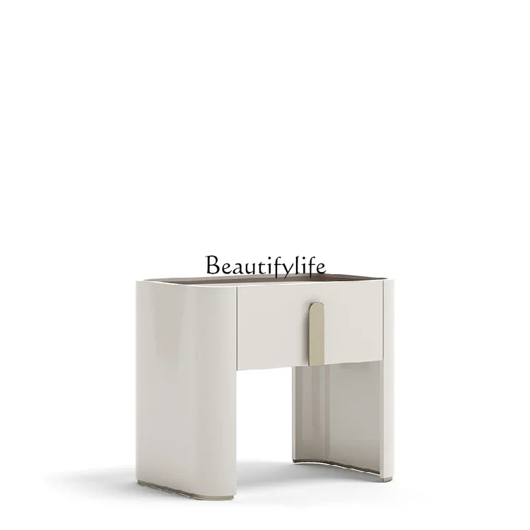 

L*Modern light luxury ebony bedside table simple high-end locker furniture customization